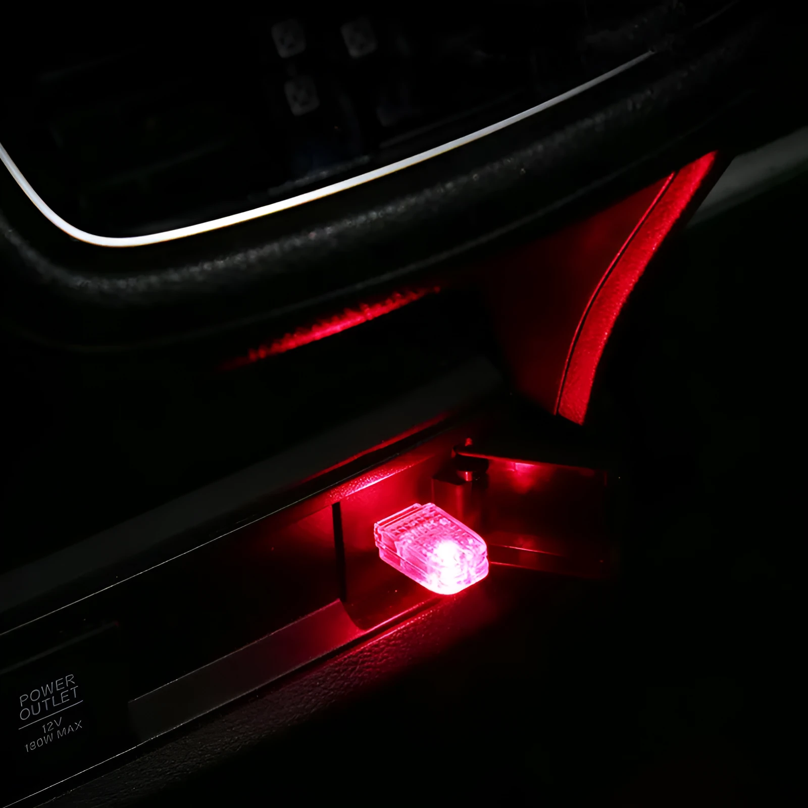 Car USB ambience light with touch controls and voice command for RGB mode