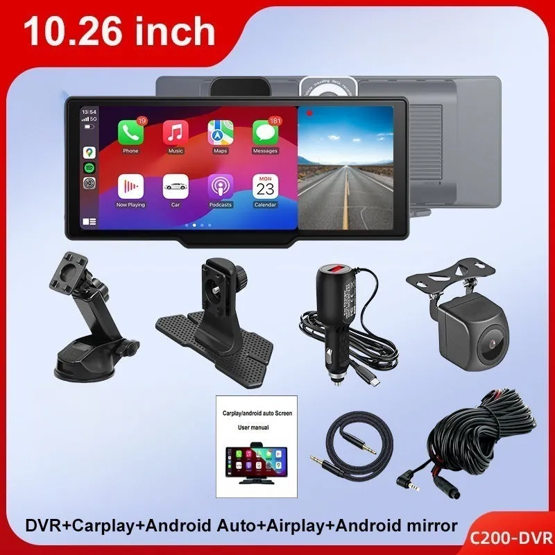 10.26-inch dashboard car smart screen with wireless Carplay and front rear video recorder