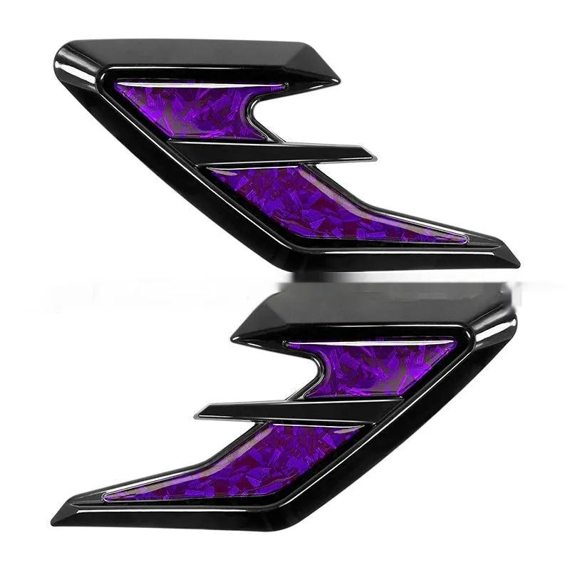 Carbon fibre pattern black TPU auto fender decoration sticker pair for car side wing