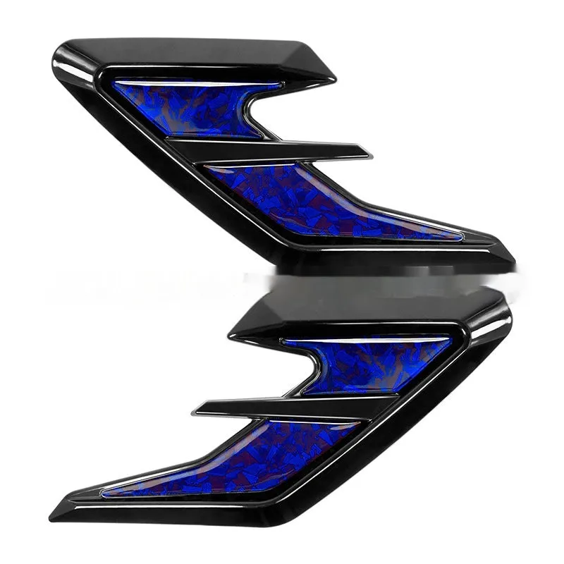 Carbon fibre pattern black TPU auto fender decoration sticker pair for car side wing