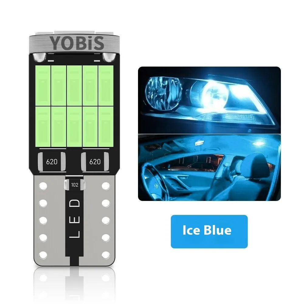 T10 26SMD car LED width light with aluminium housing in white yellow and ice blue