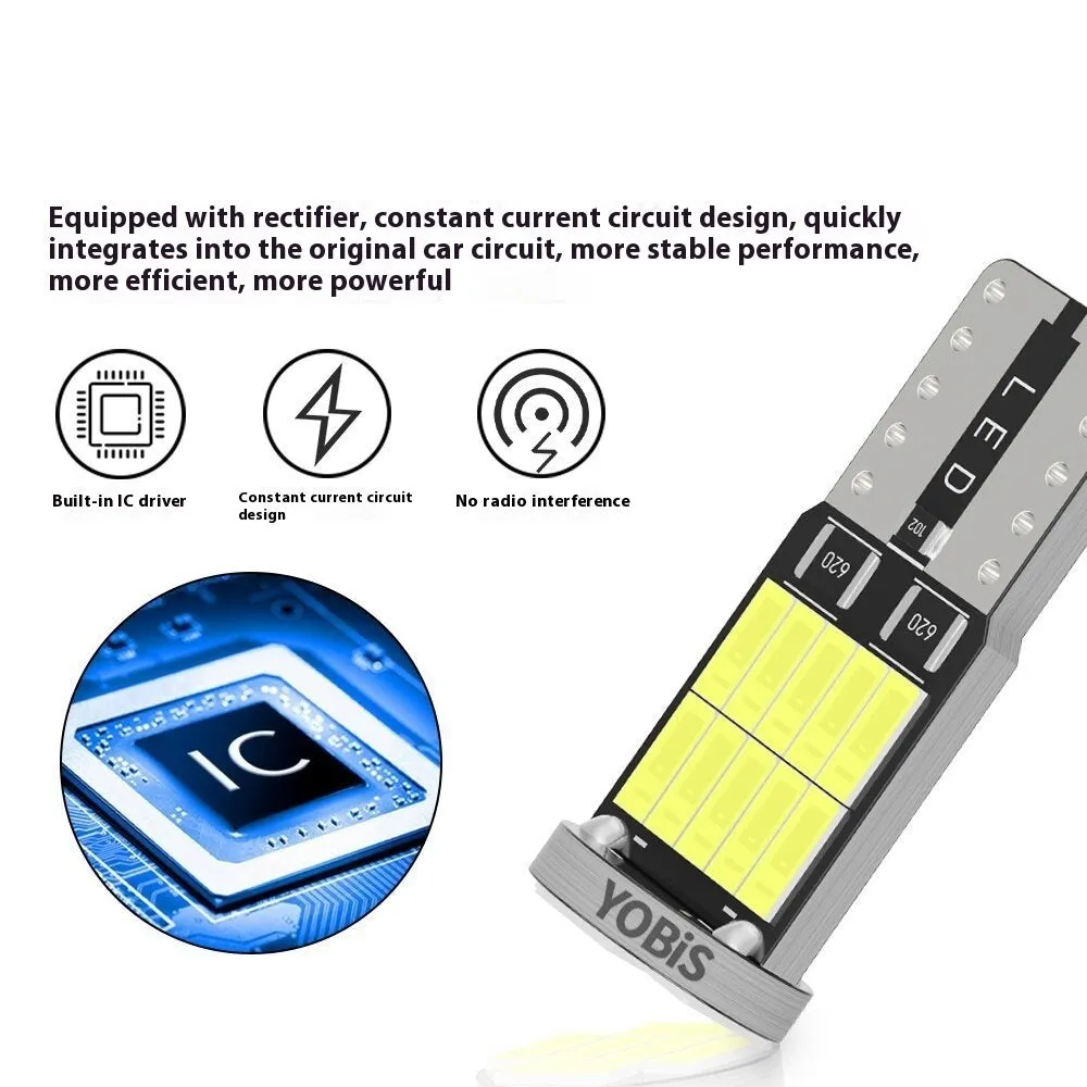 T10 26SMD car LED width light with aluminium housing in white yellow and ice blue