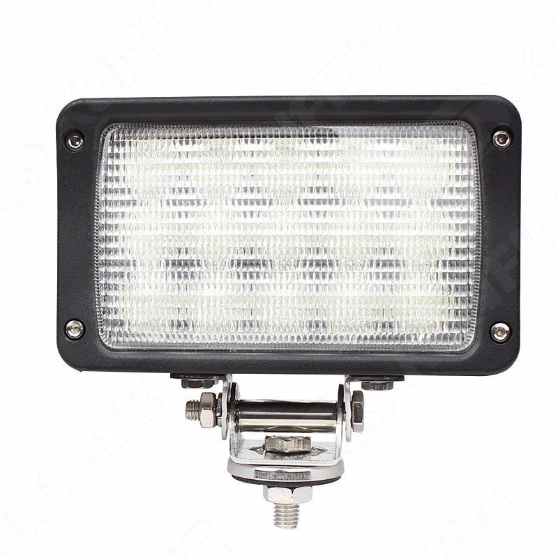 Black 45W LED car spotlight headlight with aluminium alloy shell and PC panel lens
