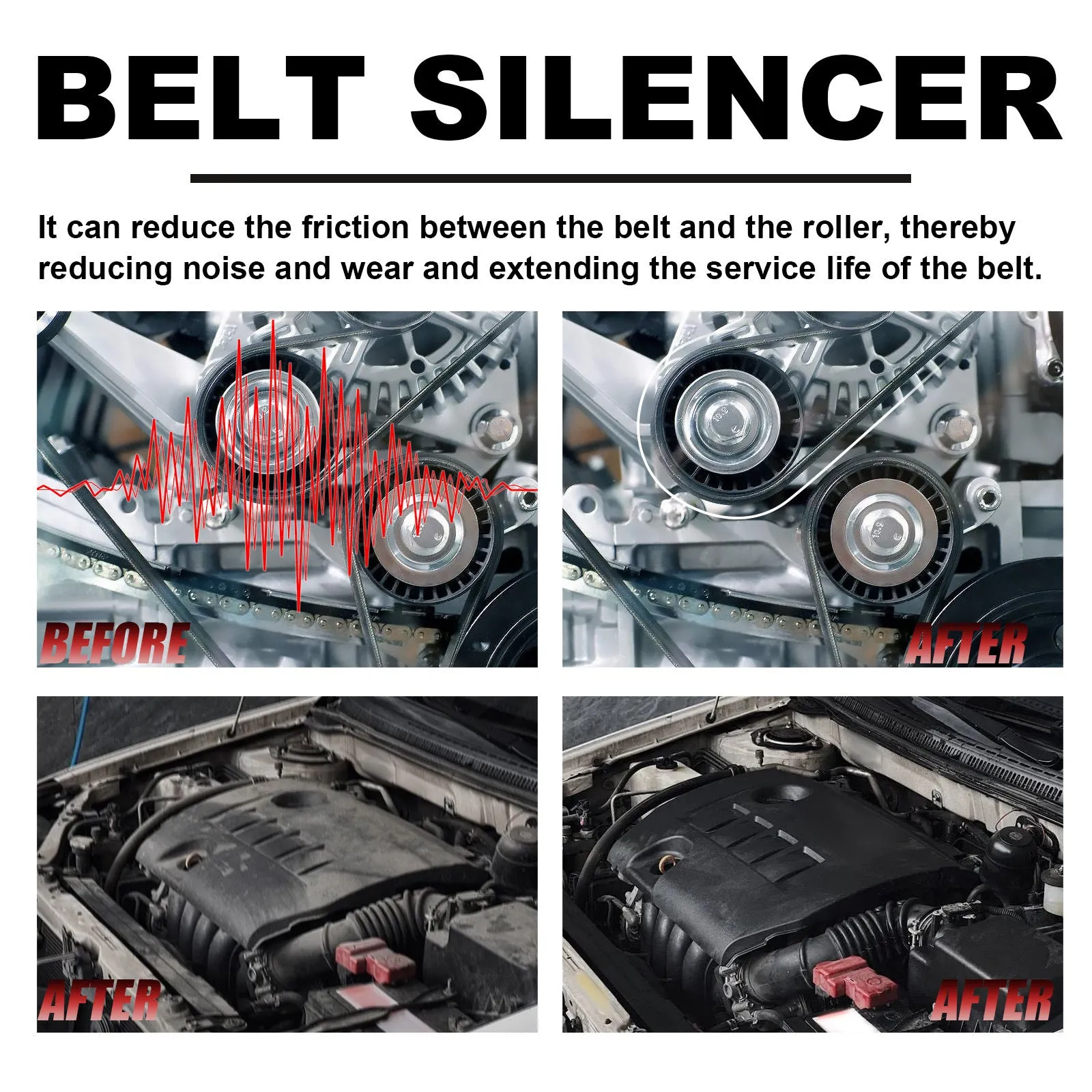 100ml bottle of car belt squeak aging rubber strip protective maintenance agent with water-based formula