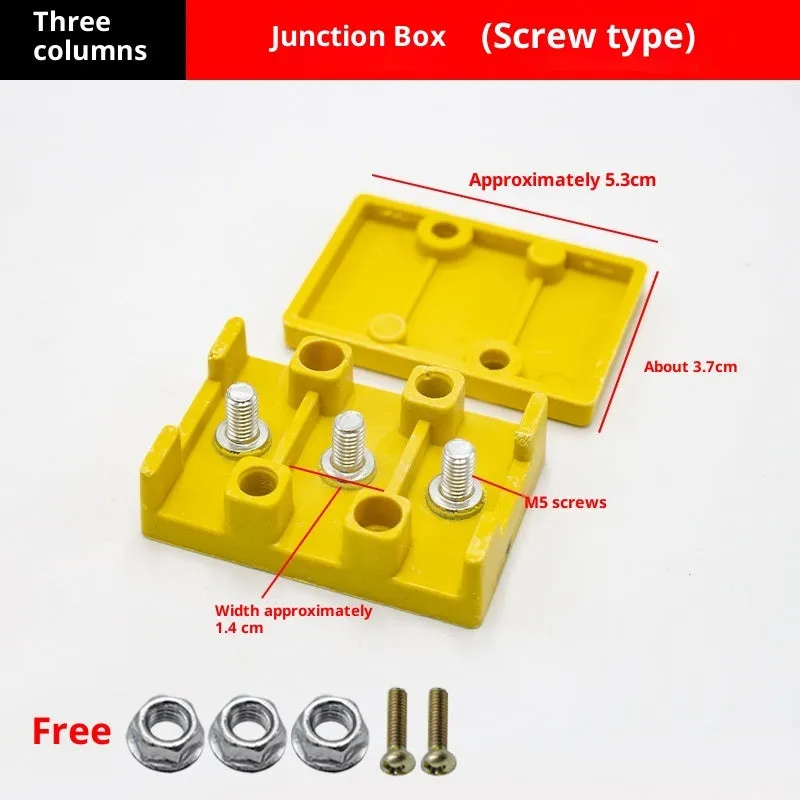 48V electric tricycle junction box terminal block with three columns in plastic bakelite