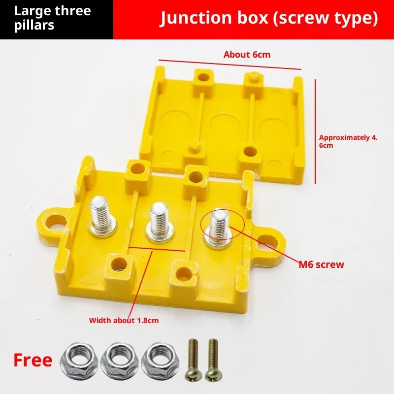 48V electric tricycle junction box terminal block with three columns in plastic bakelite
