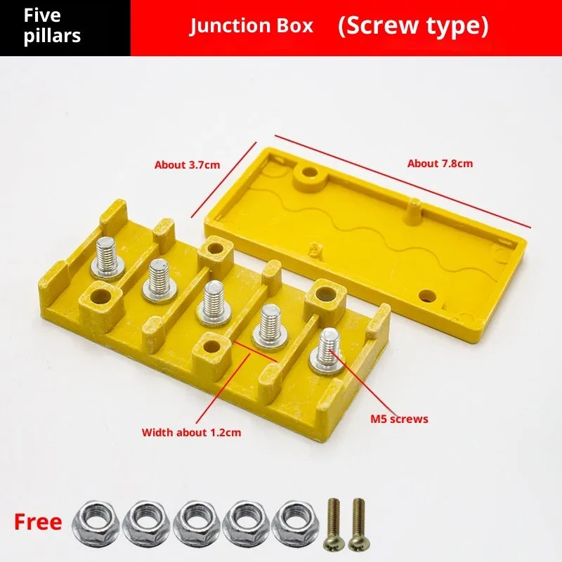 48V electric tricycle junction box terminal block with three columns in plastic bakelite