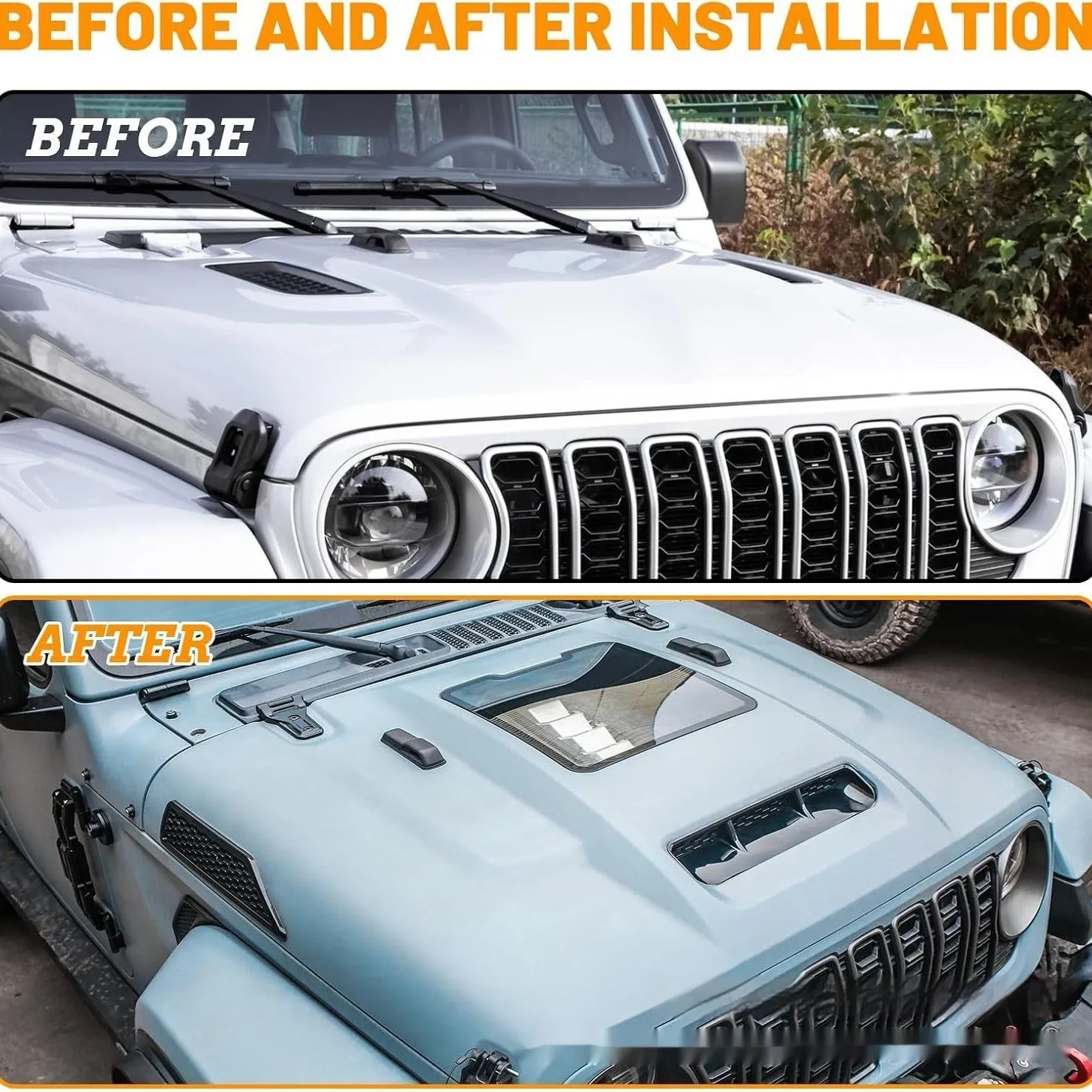 Black steel engine cover for Jeep Wrangler 18-25 model engine housing replacement