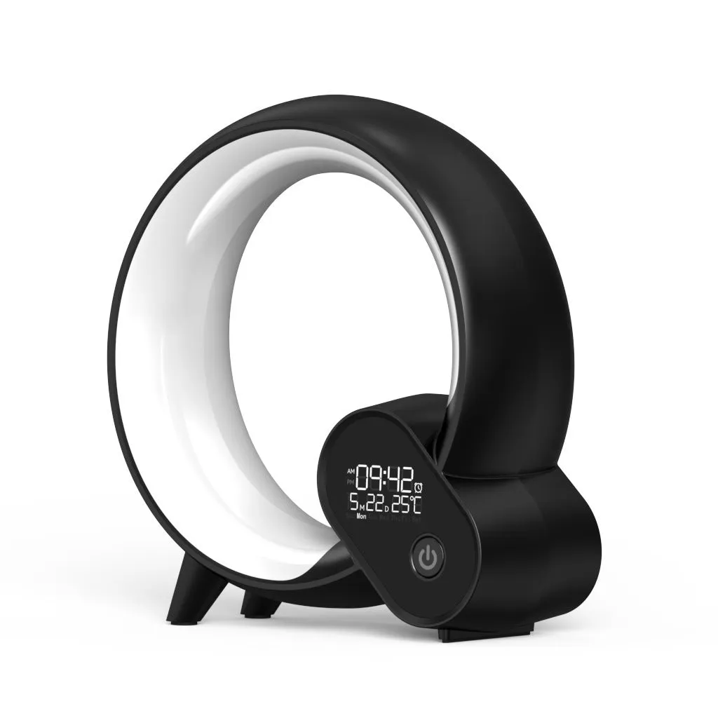 Creative Q Light analog sunrise digital alarm clock with Bluetooth audio and RGBCW atmosphere light in black