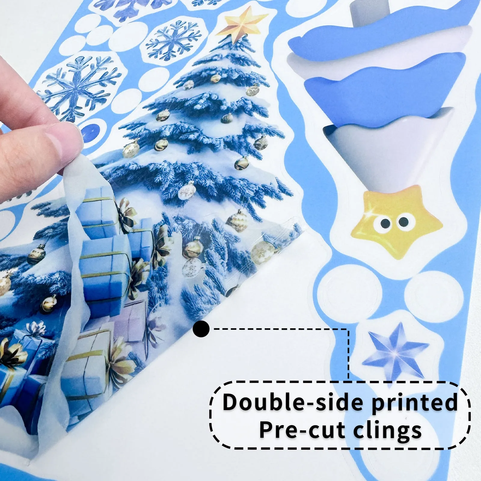 Christmas PVC glass sticker American style festive decoration twelve colours BQ532 to BQ543