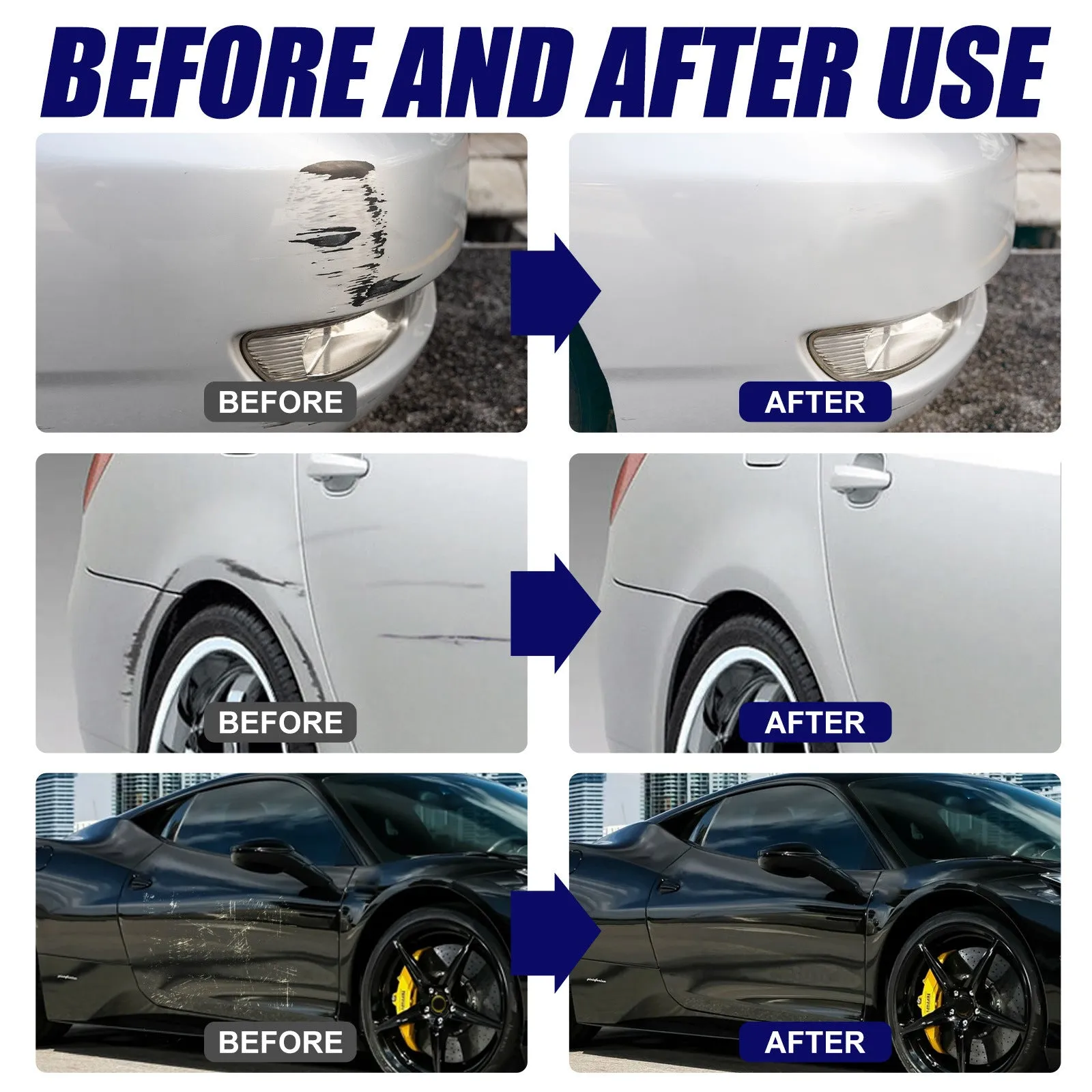 Car scratch remover renovation paint repair kit 15g with sponge applicator for car bodywork