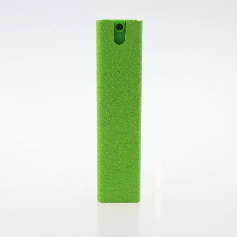 2-in-1 screen cleaner kit with spray bottle and microfiber cloth in pink and grey for phone and computer screens