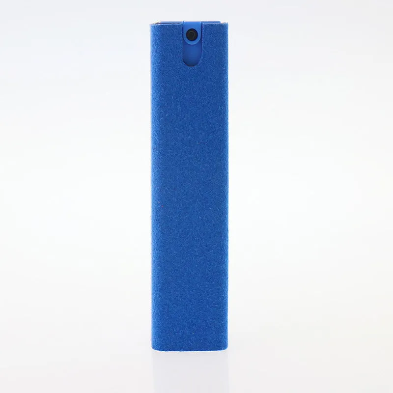 2-in-1 screen cleaner kit with spray bottle and microfiber cloth in pink and grey for phone and computer screens