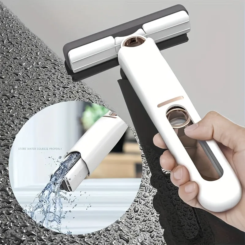 New Portable Self-Squeeze Mini Mop with hand-free wringer and biodegradable sponge on a kitchen counter