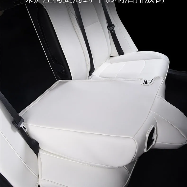 Tesla Model 3 and Model Y car seat covers in PVC material with binding style construction