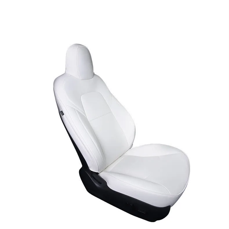 Tesla Model 3 and Model Y car seat covers in PVC material with binding style construction