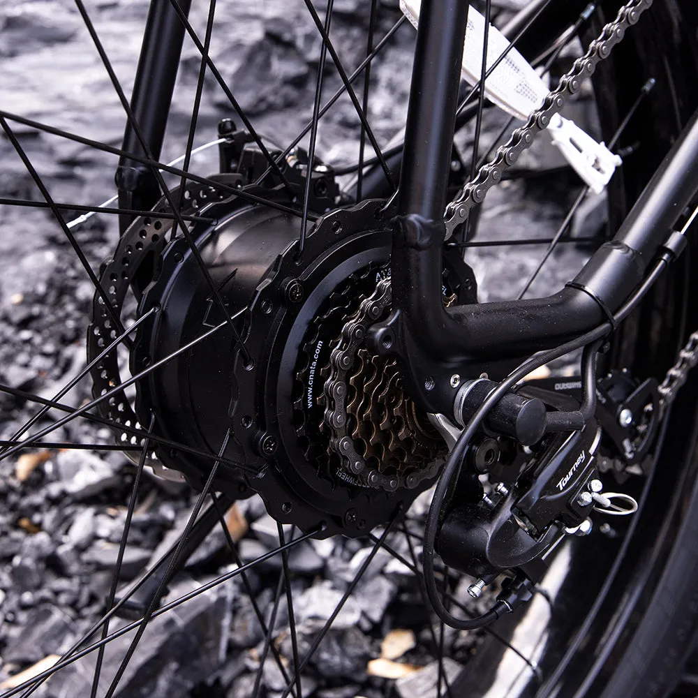 SIVROCK V1 electric mountain bike black 26x4.0 fat tyres 1000W motor aluminium frame LCD display