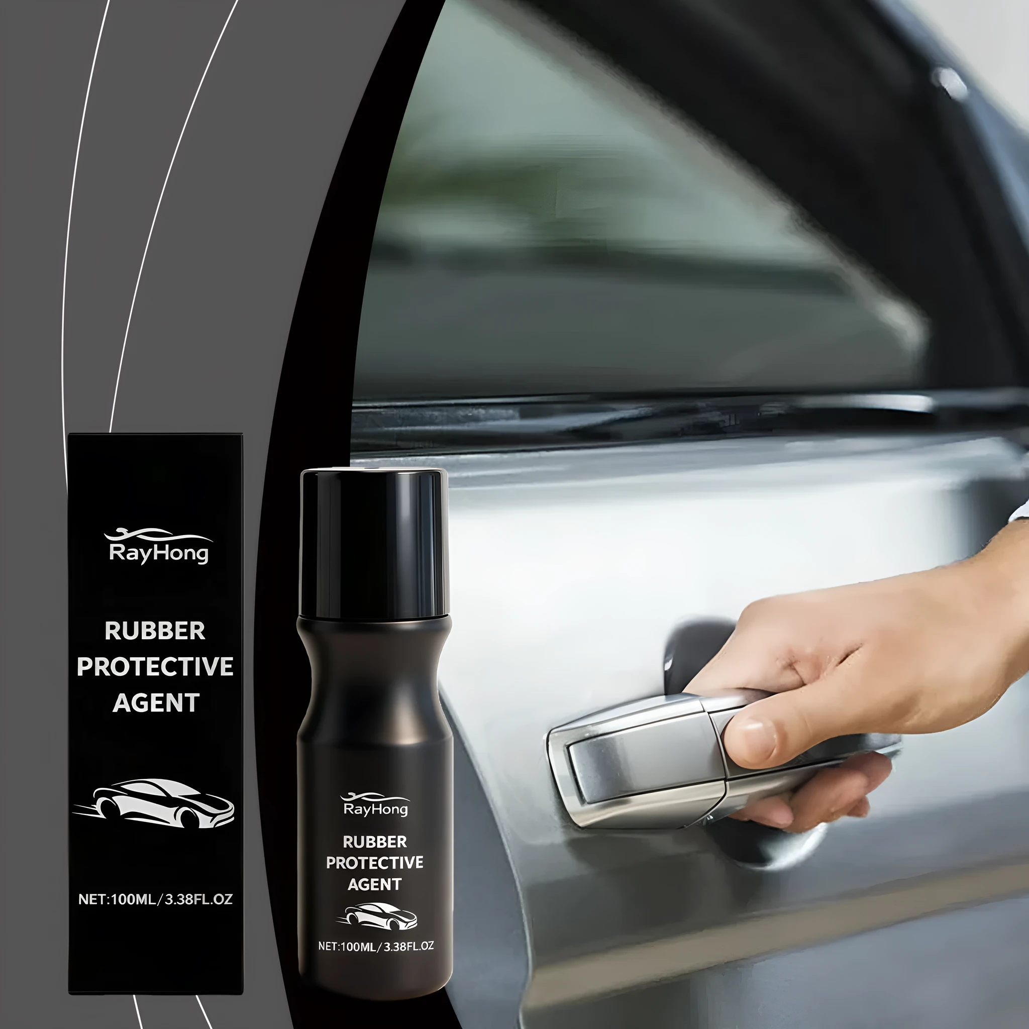 100ml automobile rubber lubricant bottle with water-based formula for rubber seals