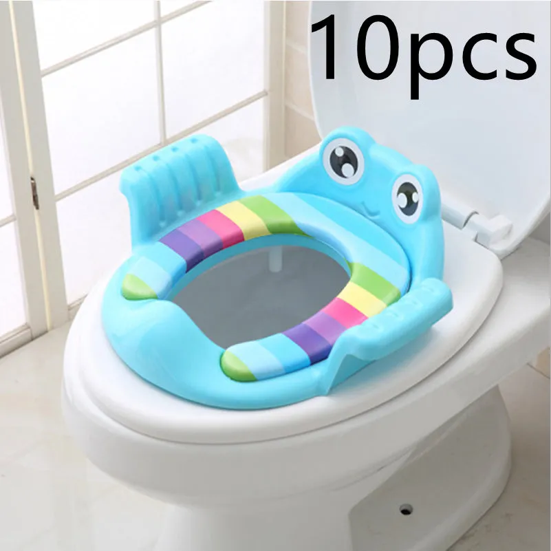 Baby children toilet seat in pink made from PP material with adjustable non-slip pads
