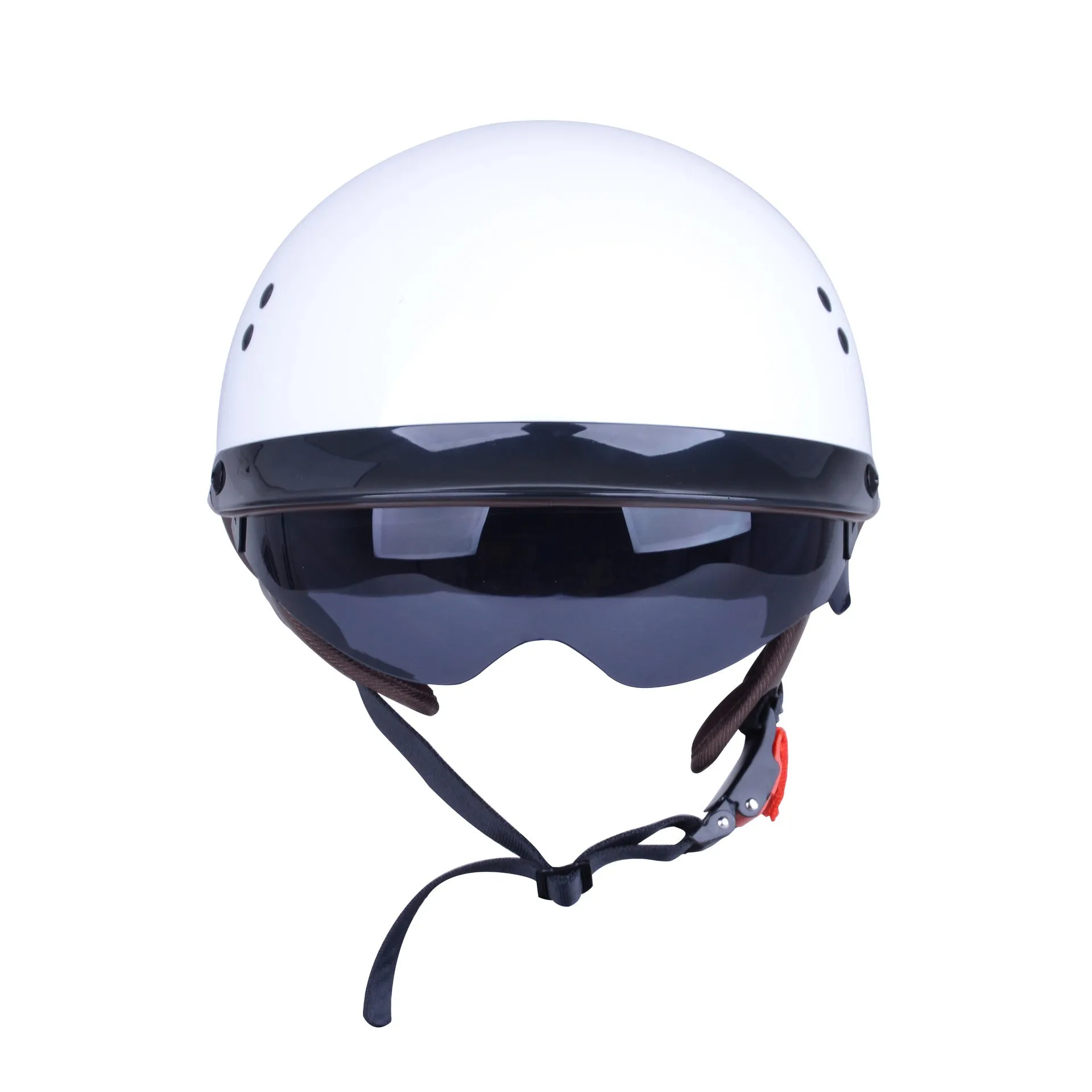 Retro full-face motorcycle helmet in ABS material, available in multiple colours for commuting