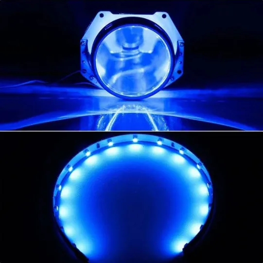 25-inch LED headlight 76mm round aviation aluminium alloy IP55 for cars in white colour.