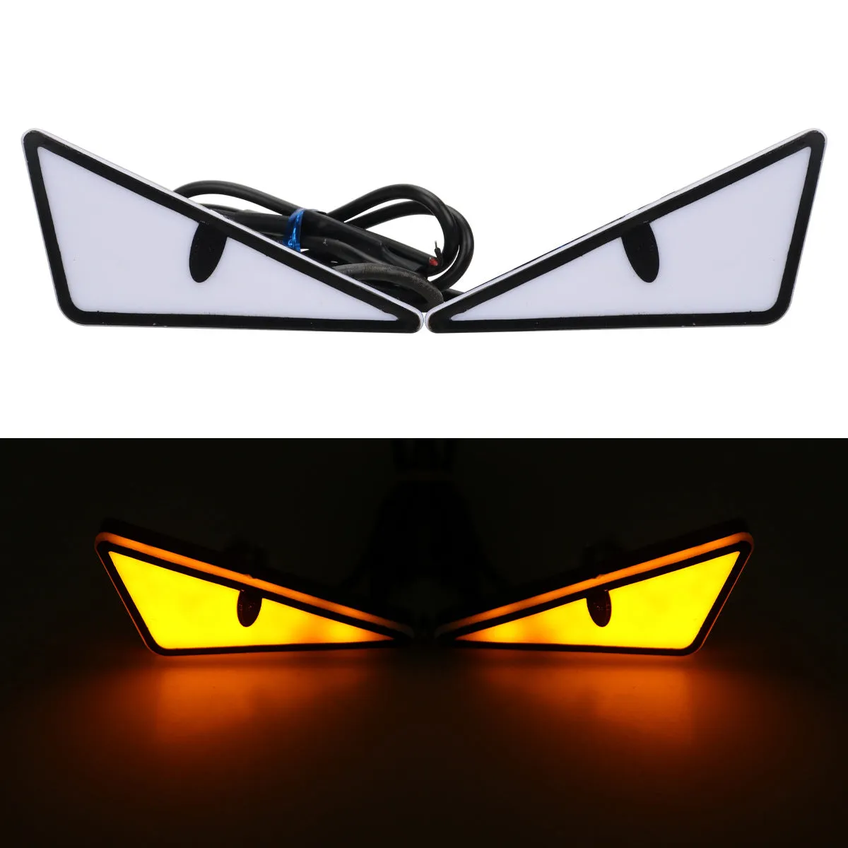 Triangle motorcycle decorative light in waterproof plastic housing with semicycle lens in amber colour option