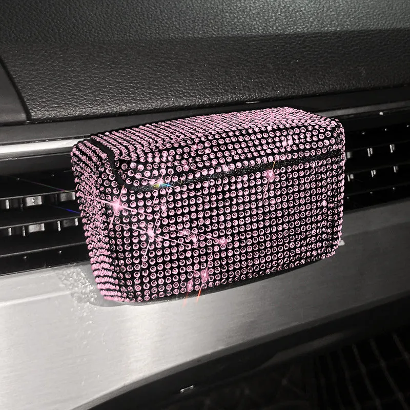 Creative car ashtray with covered design and vent mounting system in diamond finish colours