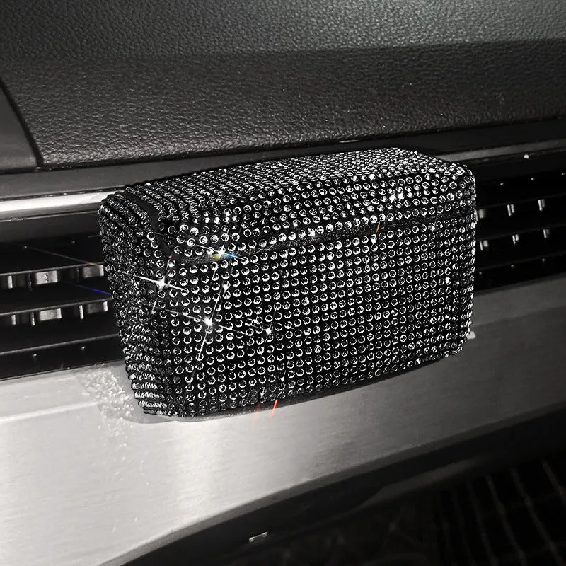Creative car ashtray with covered design and vent mounting system in diamond finish colours