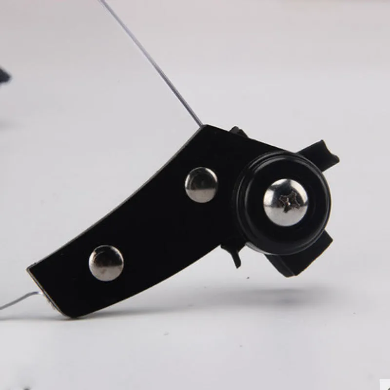 Transparent sports-style helmet visor with windproof lens, showing 30x15cm size and clear frame.