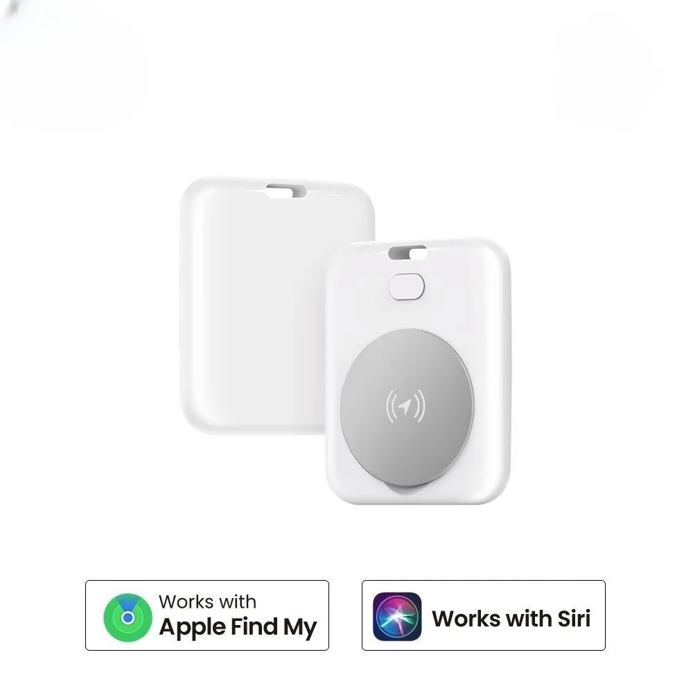 White ABS plastic pet GPS tracking device for cats and dogs with Apple compatibility