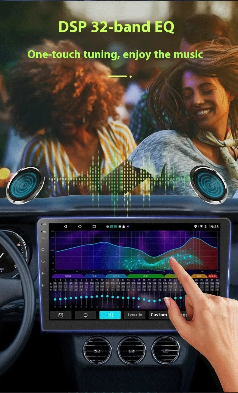 9-inch universal Android Auto car central control screen with IPS display and radio FM/RDS