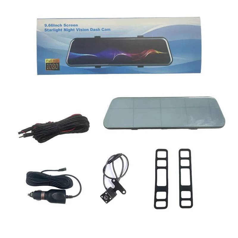 10 inch touch screen streaming video recorder with 9.66 inch display for car dash cam use