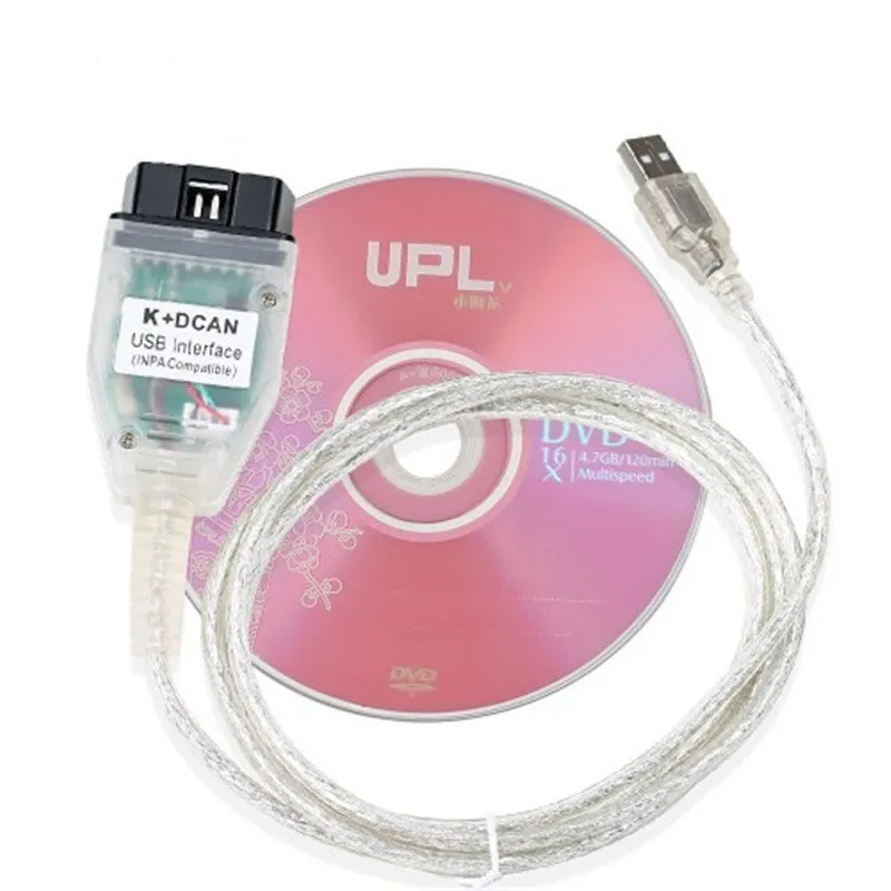 INPA For BMW K CAN FT232RL Programming Diagnostic Line white cable with switch for BMW vehicles OBD2