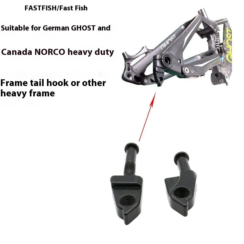 Quick Descent tail hook black aluminium alloy downhill frame crane hanging ear with screw