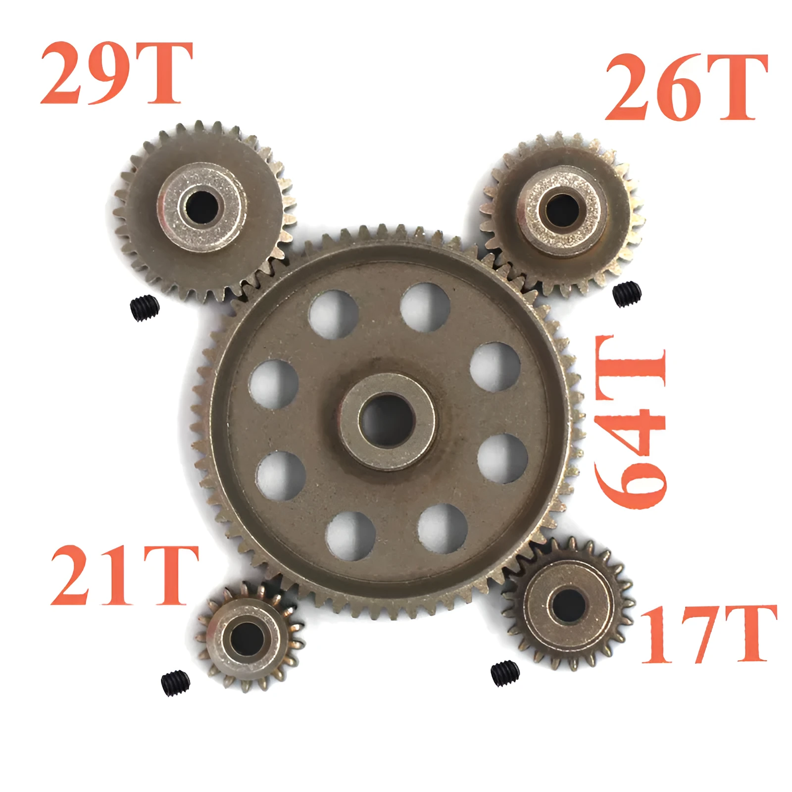 HSP Unlimited 110 Tram motor gear set metal 64T gears in multiple tooth counts