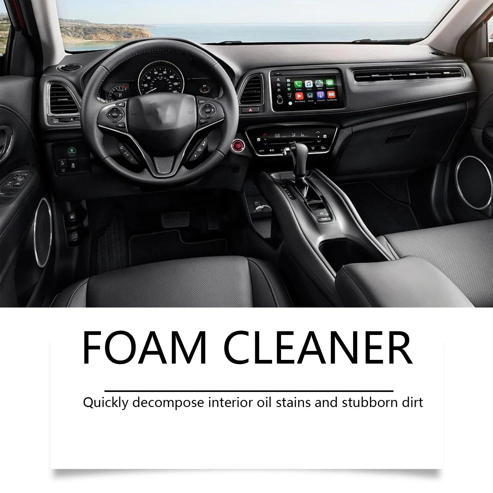 HOMONTH car interior cleaning spray 100ml foam cleaner with sponge for upholstery and dashboard