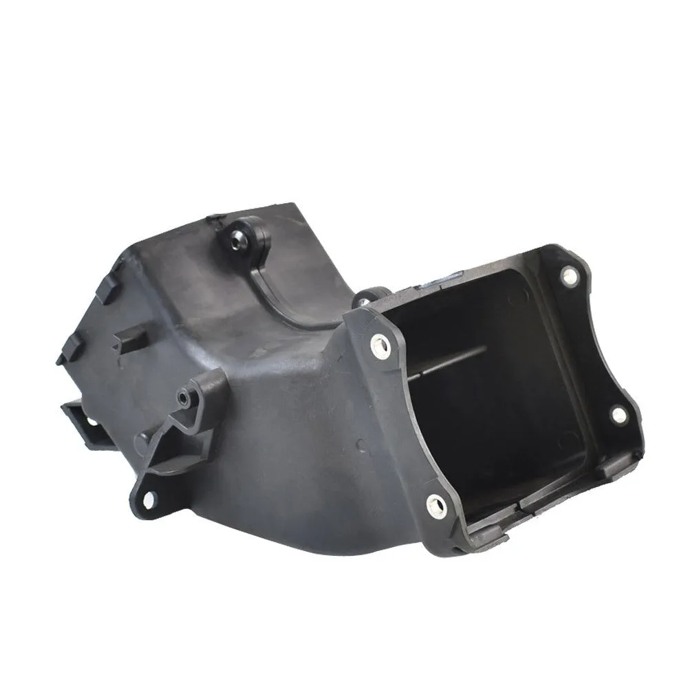 Black flexible ventilation pipe for Yamaha motorcycle intake, showing dimensions.