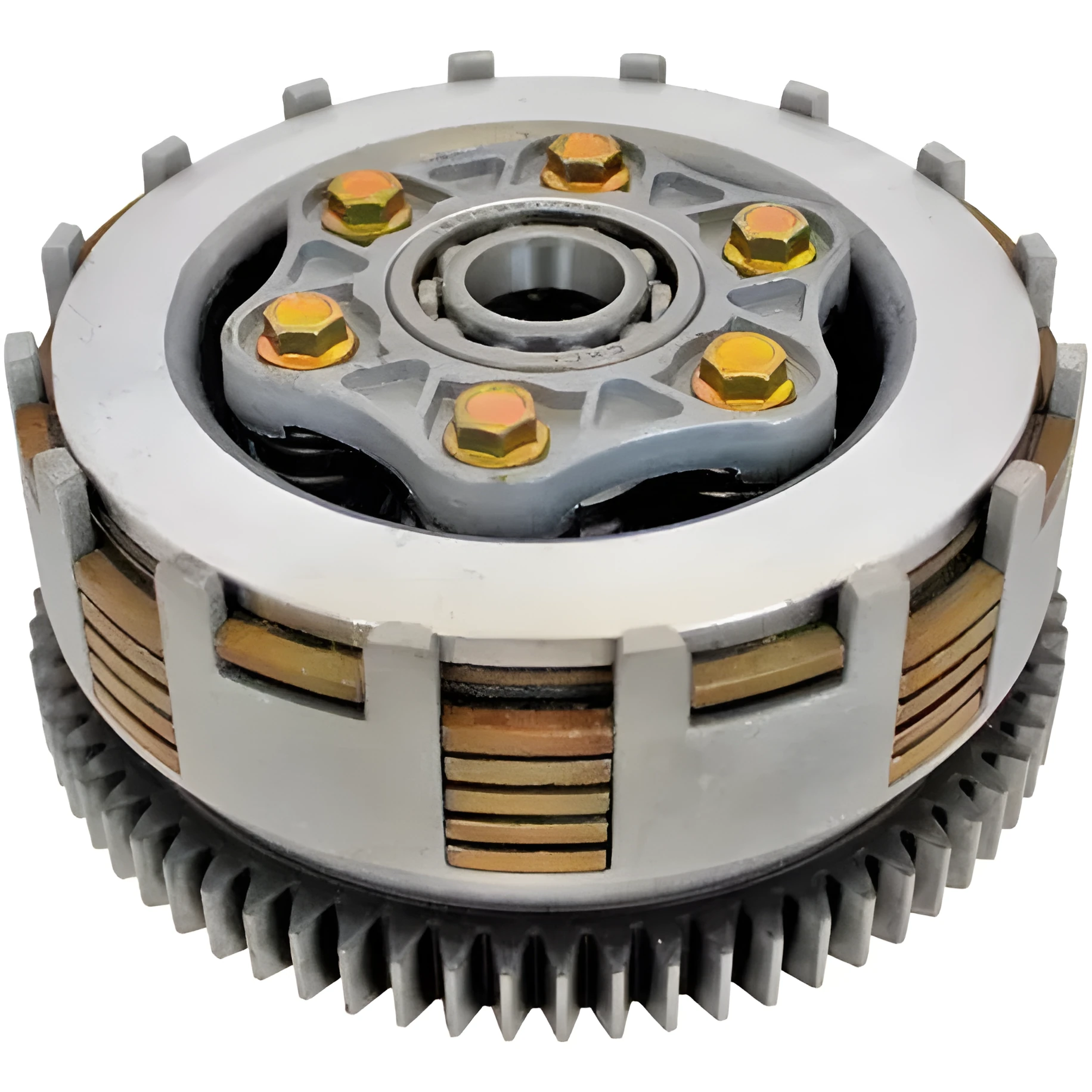 DM200 aluminium motorcycle clutch assembly for gear engagement and power transmission