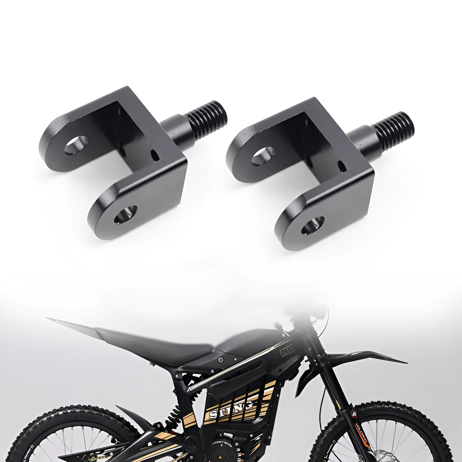 Aluminium alloy pedal bracket for Light Bee and Tanli Qionlong bikes, baking paint finish, black colour