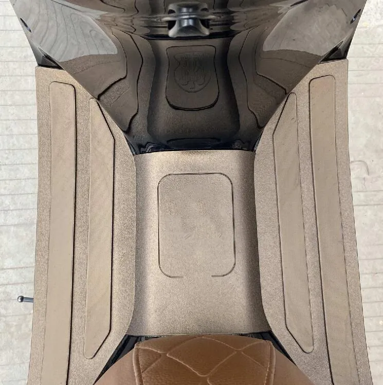 Motorcycle 3D rubber foot pad modification accessories showing four colour and style options