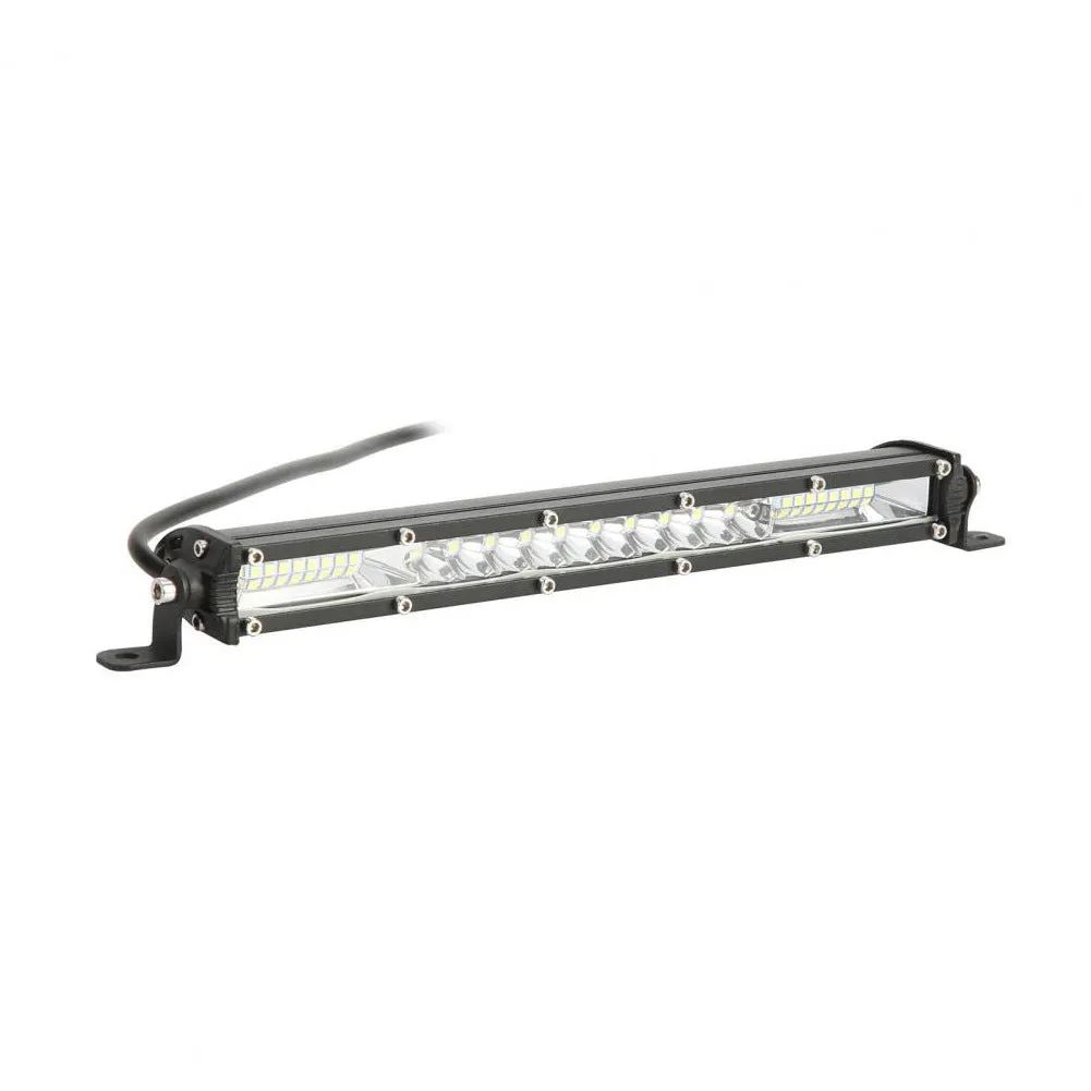 Ultra-thin single row aluminium LED light bar for vehicle roof mounting