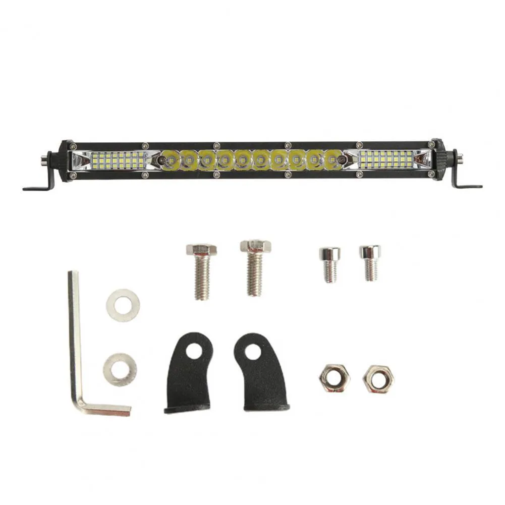 Ultra-thin single row aluminium LED light bar for vehicle roof mounting