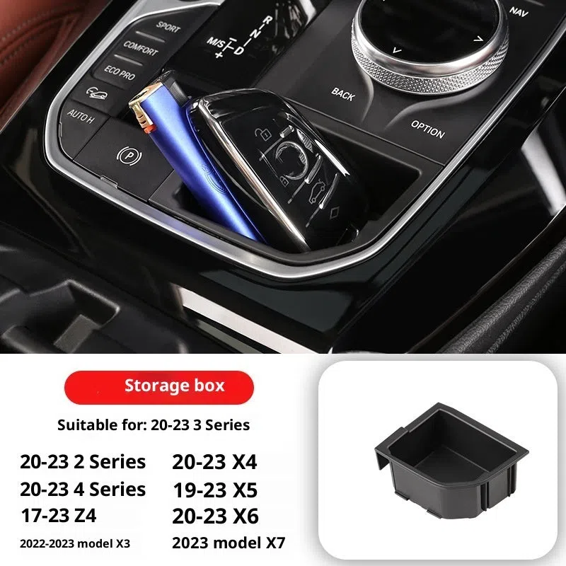 Black BMW car charger and centre console storage box for gear area lossless installation