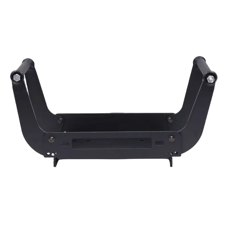 Black external square mouth portable quick plug self-rescue winch bracket for vehicle recovery