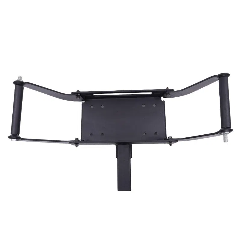 Black external square mouth portable quick plug self-rescue winch bracket for vehicle recovery