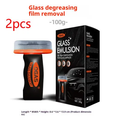 Heavy-duty car glass degreasing cleaning paste for removing oil film and road grime on a windscreen