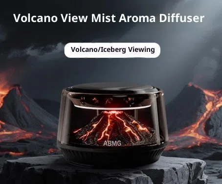 Volcano Iceberg View rechargeable car perfume ornament with Forest and Cold Cherry scent for odour removal
