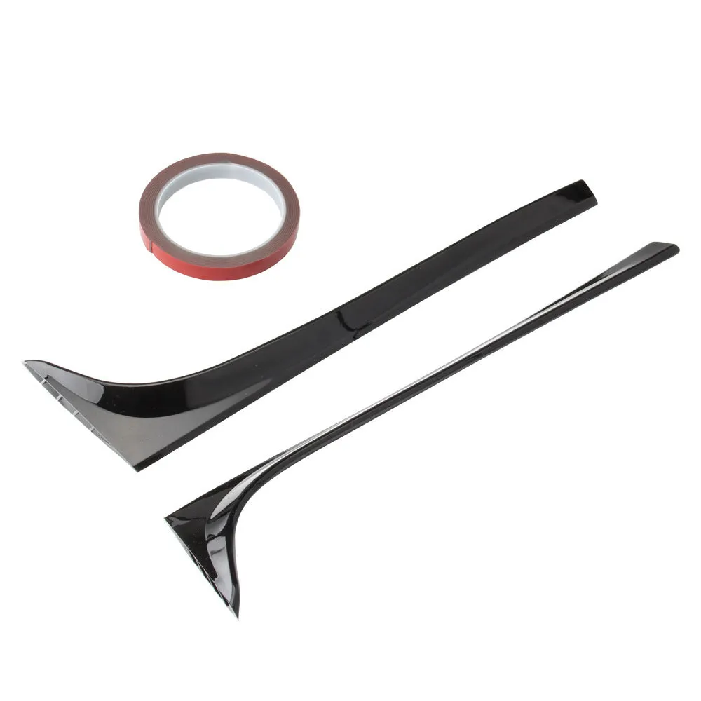 Glossy black ABS plastic rear side spoiler wing for Volkswagen Golf 7 MK7 car.