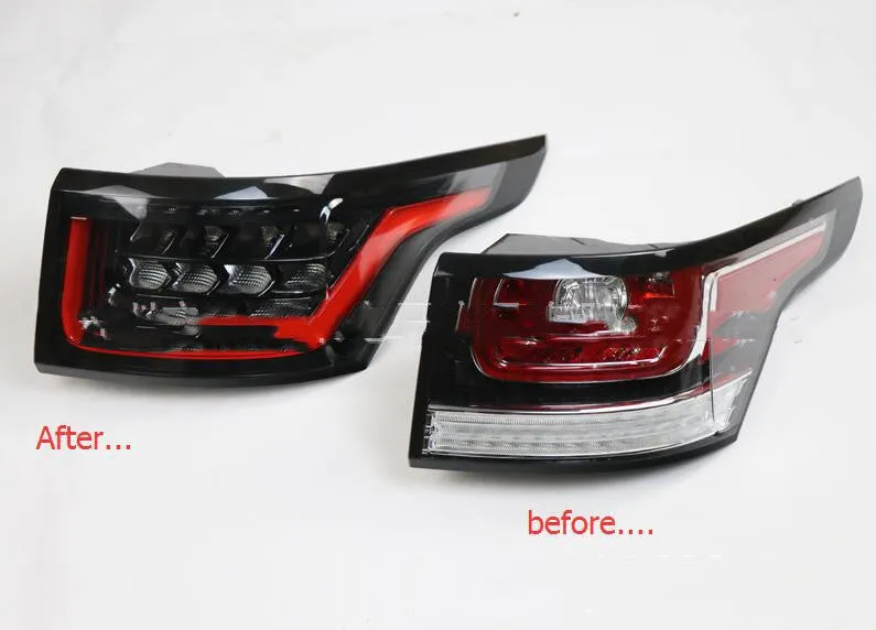 A pair of LED car brake tail lights for 2014-2020 vehicles with IP66 rating.