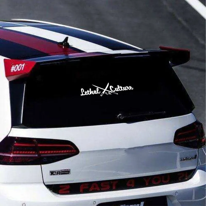 Silvery white and yellow vinyl family number stickers for car rear windshield in two size options.